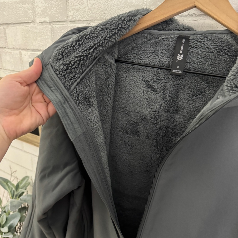 ALL IN MOTION Men’s Gray Hooded Softshell Fleece Jacket - Picture 7 of 11